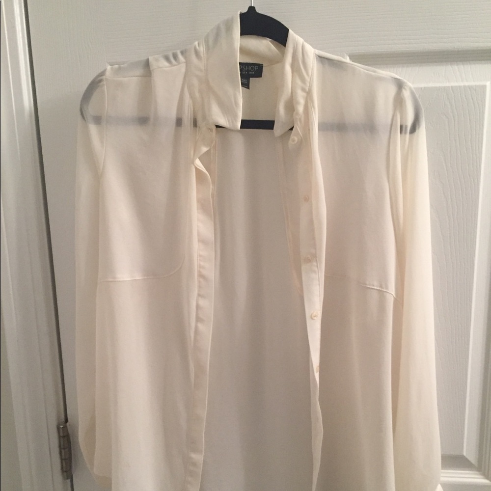 Sheer Button Down Shirt